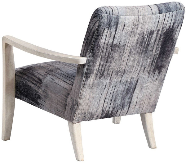 Uttermost Watercolor Gray/Natural Off-White Chenille Accent Chair