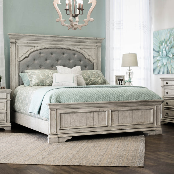 Steve Silver Highland Park King Bed In Cathedral White