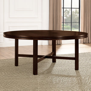 Steve Silver Hartford 72-Inch Round Dining Table In Deep Espresso Finish
