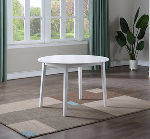 Steve Silver Naples 42-Inch Drop-Leaf Dining Table In Antique White