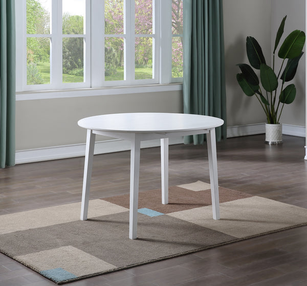 Steve Silver Naples 42-Inch Drop-Leaf Dining Table In Antique White