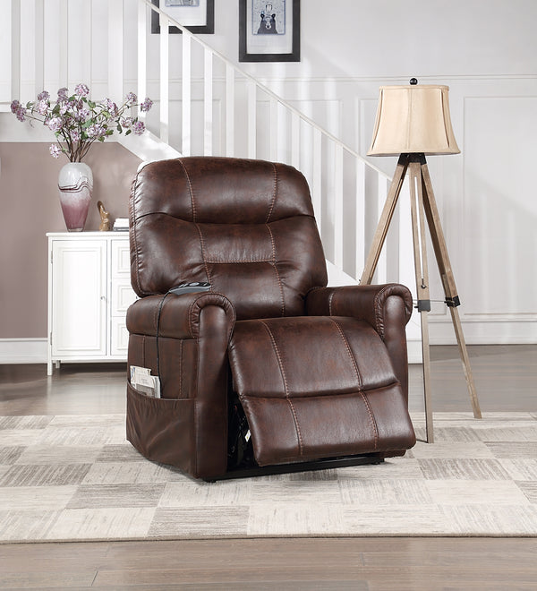 Steve Silver Ottawa Walnut Power Lift Chair With Heat & Massage