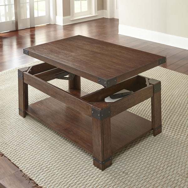 Steve Silver Arusha Lift-Top Cocktail Table In Medium Cherry