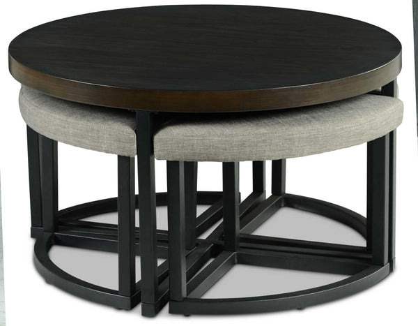 Steve Silver Yukon Walnut Coffee Table with Stools