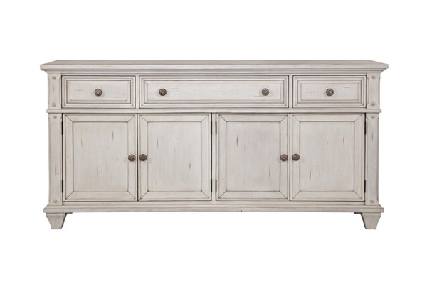 American Woodcrafters Sedona 72-Inch TV Console Cobblestone White