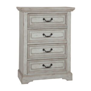 American Woodcrafters Stonebrook 4-Drawer Chest Light Distressed Antique Gray