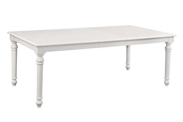 American Woodcrafters Cottage Traditions White Finish 5-Piece Leg Table Dining Set