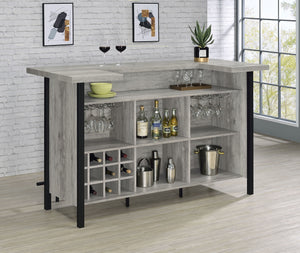 Coaster Bellemore Freestanding Home Bar Wine Cabinet Grey Driftwood