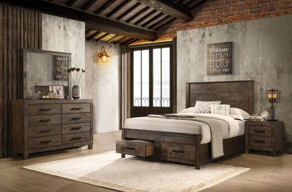 Coaster Woodmont 4-Piece California King Bedroom Set Golden Brown