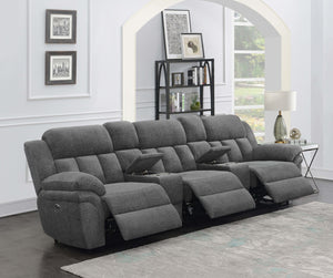 Coaster Bahrain 5-Piece Power Home Theater Seating Charcoal
