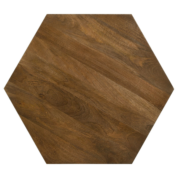 Coaster Zalika Hexagonal Solid Mango Wood Coffee Table Natural