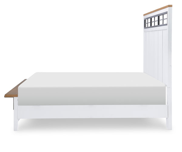 Legacy Classic Complete Two-Tone Panel Bed Queen Franklin