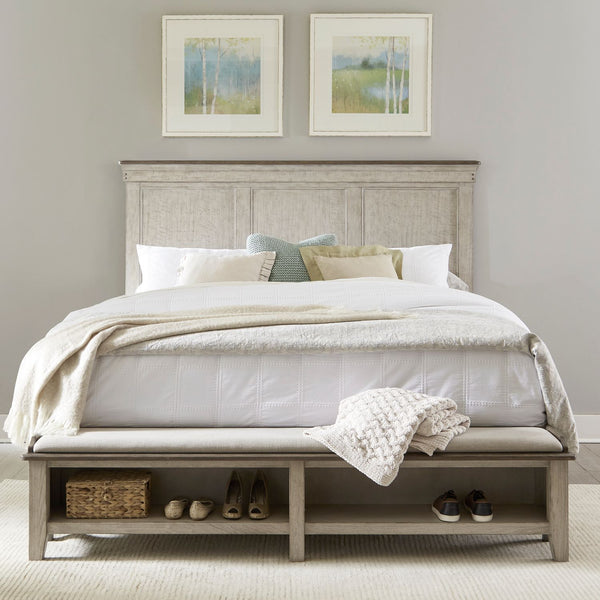 Liberty Furniture Ivy Hollow White King Storage Bed