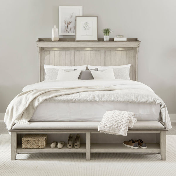 Liberty Furniture Ivy Hollow White Queen Storage Bed