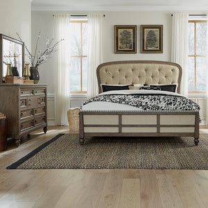 Liberty Furniture Complete Queen Bedroom Set Shelter Bed, Dresser & Mirror Americana Farmhouse