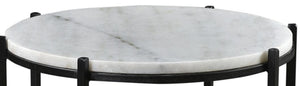 Crestview Bengal Manor Iron & Marble Accent Table