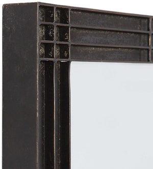 Uttermost Gower Aged Black Vanity Mirror