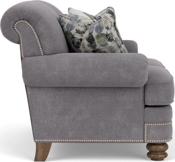 Flexsteel Bay Bridge Gray Charcoal Loveseat