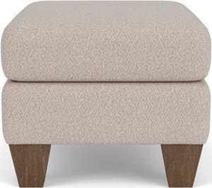 Flexsteel Moxy Linen Ottoman with Square Legs