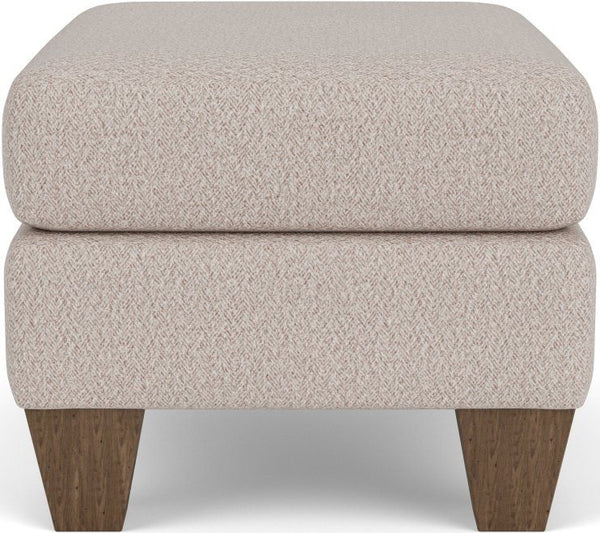 Flexsteel Moxy Linen Ottoman with Square Legs