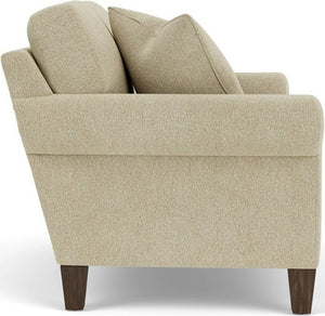 Flexsteel South Haven Antique Rolled Arm Cream Loveseat