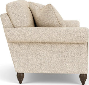 Flexsteel South Haven White Moondust Rolled Arm Loveseat