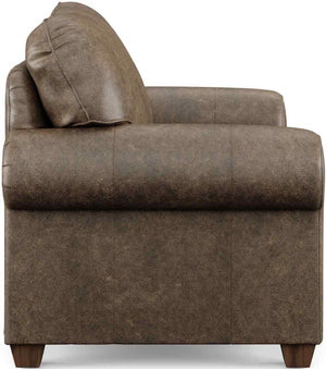 Flexsteel Thornton Dark Brown Leather Loveseat