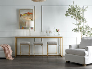 Universal Love. Joy. Bliss. Miranda Kerr Home Soft Gold Metal Console Bar Table