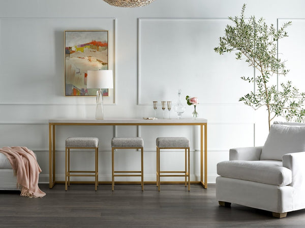 Universal Love. Joy. Bliss. Miranda Kerr Home Soft Gold Metal Console Bar Table