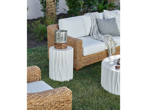 Universal Coastal Living Outdoor Geneva Abaco White End Table