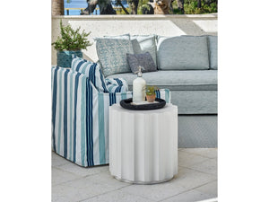 Universal Coastal Living Outdoor Geneva Abaco White Side Table