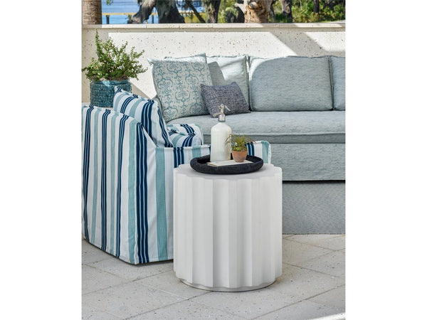 Universal Coastal Living Outdoor Geneva Abaco White Side Table