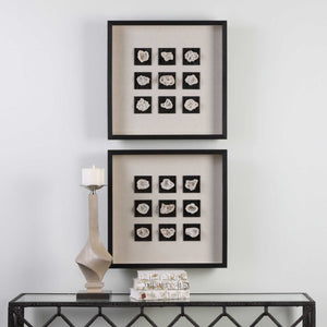 Uttermost Geode Linen Shadow Box Wall Art