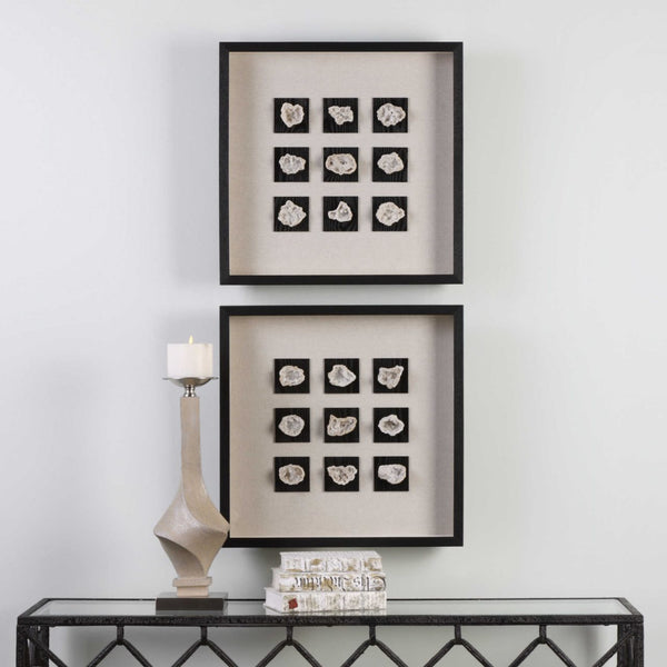 Uttermost Geode Linen Shadow Box Wall Art