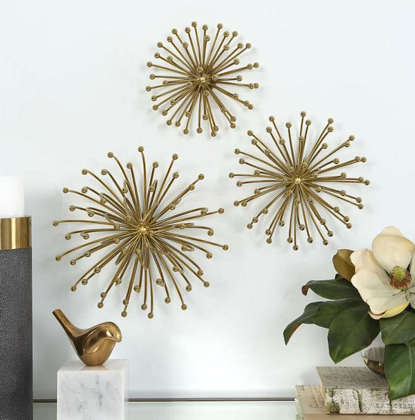 Uttermost Aga 3-Piece Gold Wall Decor Set