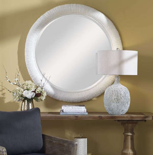 Uttermost Mariner White Round Mirror