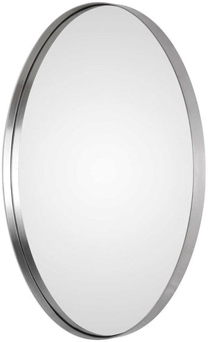 Uttermost Pursley Brushed Nickel Oval Mirror