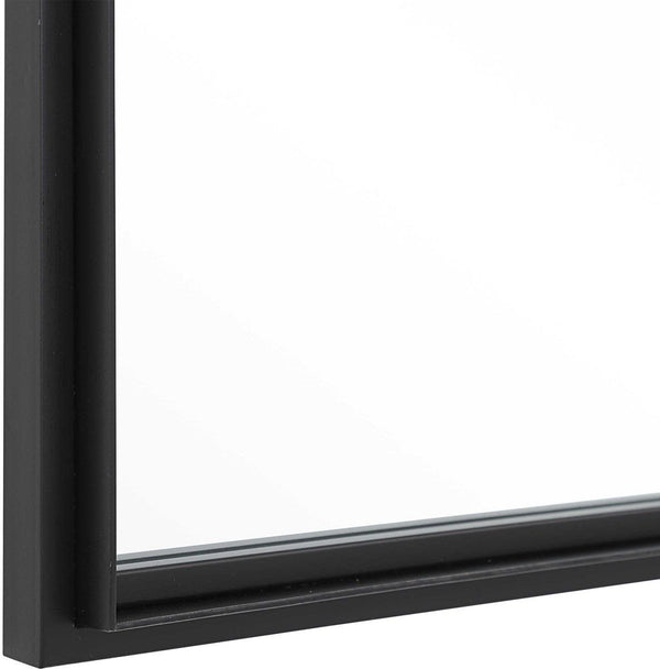Uttermost Rousseau Wrought-Iron Black Iron Window Mirror