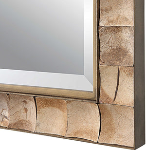 Uttermost Cocos Dark Gold Coconut Shell Mirror