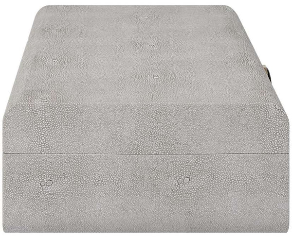 Uttermost Lalique White Shagreen Box