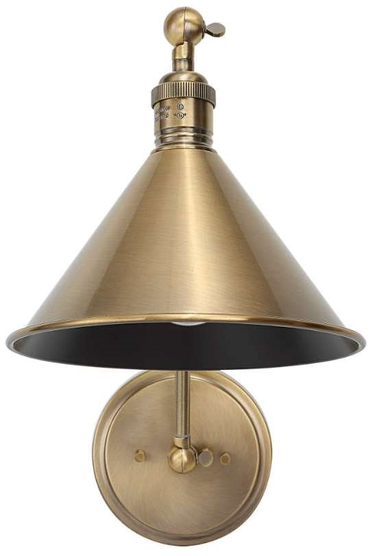 Uttermost Exeter 1-Light Antique Brass Adjustable Sconce