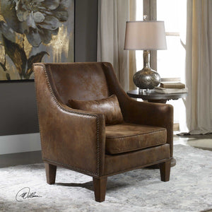 Uttermost Clay Tanned Leather Arm Chair