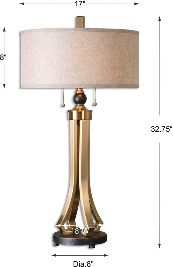 Uttermost Selvino Brushed Brass Table Lamp