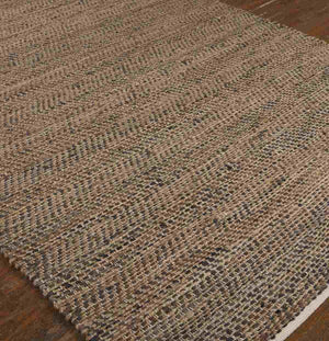 Uttermost Tobais 5 X 8 Rescued Leather/Hemp Rug