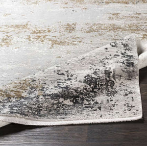 Uttermost Ulen Charcoal/Light Gray/Saffron/White 10 X13 Area Rug