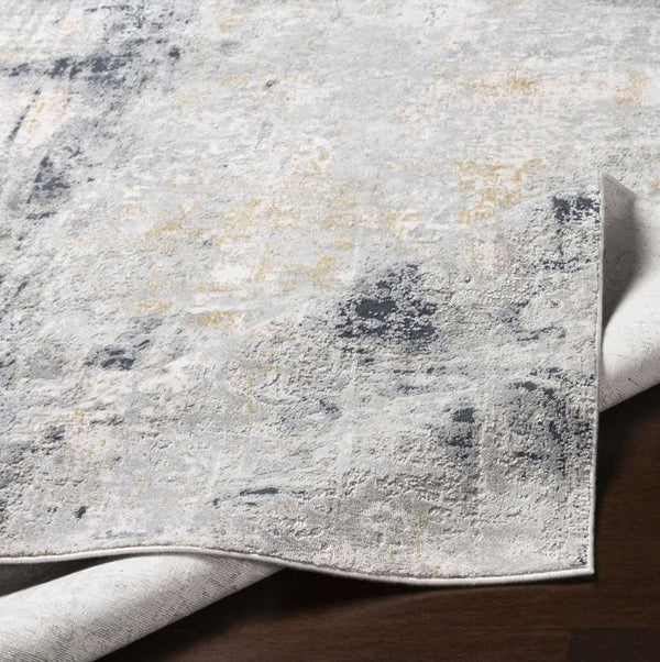 Uttermost Paoli Charcoal/Light Gray/Mustard/Off-White 9 X 12 Area Rug