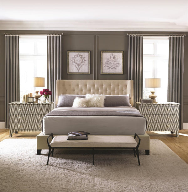 Bernhardt Maxime Fabric Upholsterd Shelter Bed King