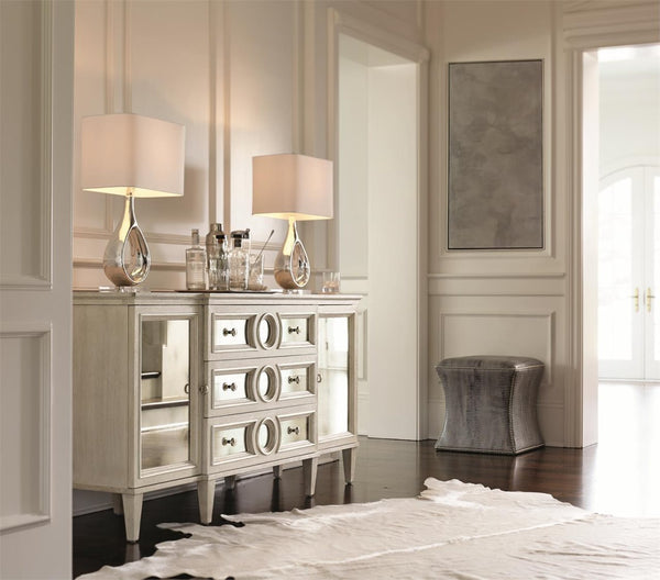 Bernhardt Roscoe Leather Ottoman