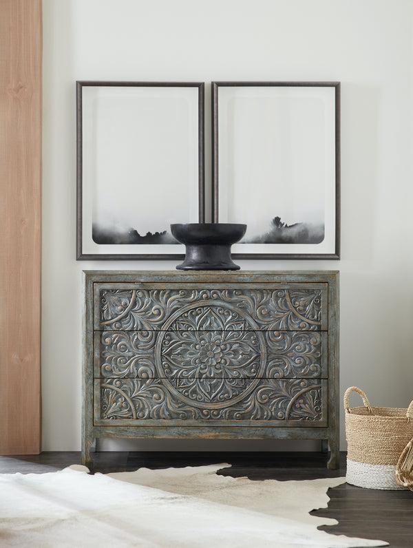 Hooker Furniture La Grange Lockhart Bluebonnet Soft Blue 3-Drawer Accent Chest