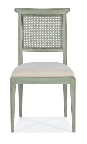 Hooker Furniture Charleston Upholstered Seat Verdigris Green Side Chair